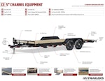 PJ Trailers 20'x83" 5" Channel Equipment Trailer (CE) Stock #88122 - Thumbnail 20
