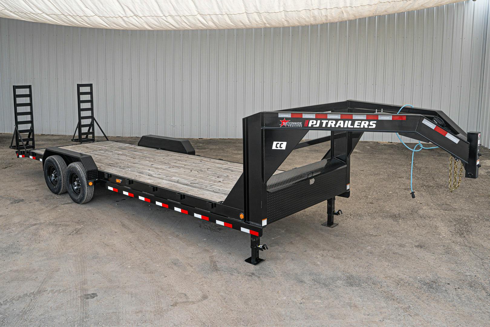 PJ Trailers 24'x83" Gooseneck 6" Channel Equipment Trailer (CC) - Stock #88127 - Image 1 of 16