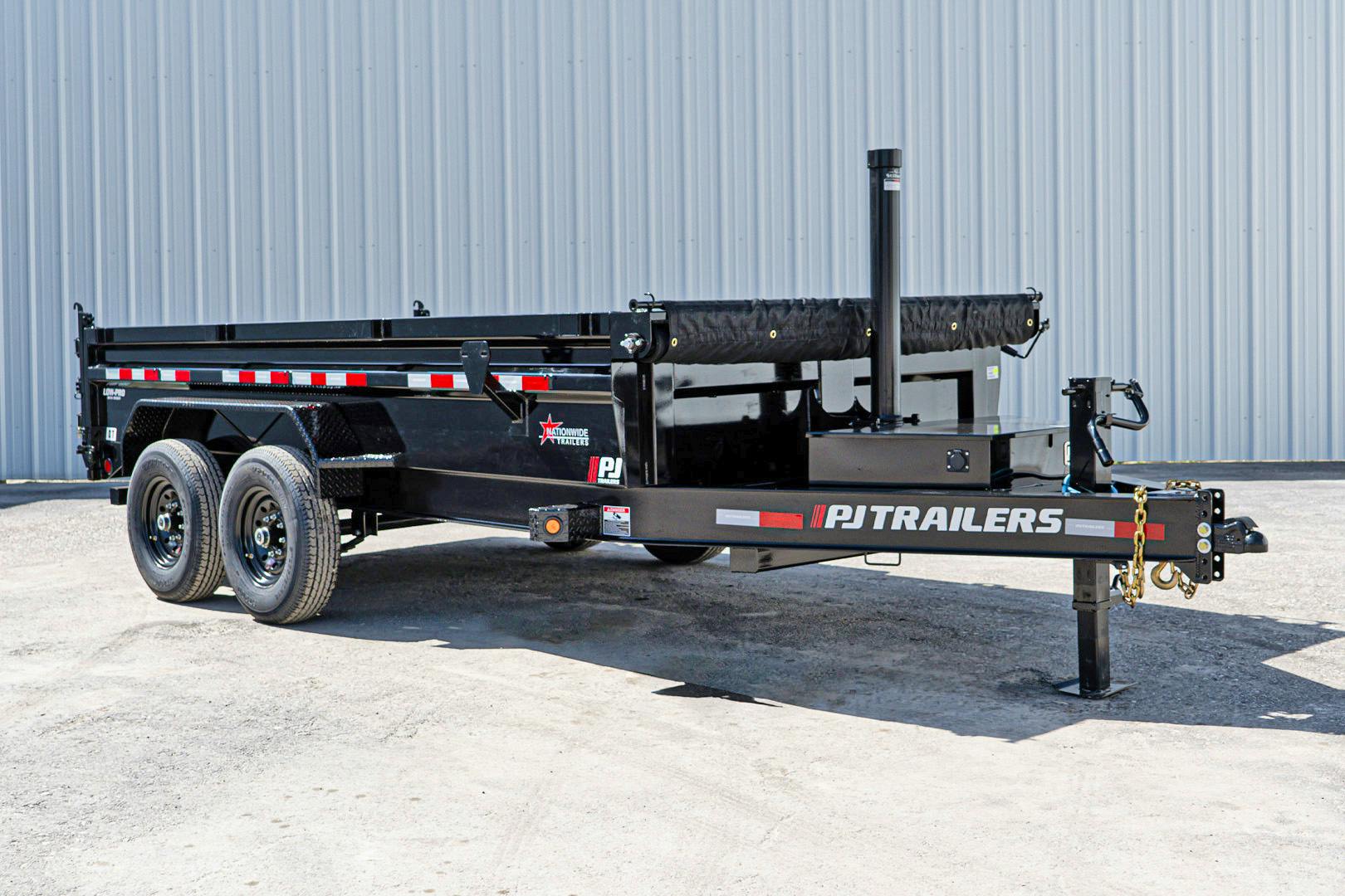 PJ Trailers 14'x83" Telescopic Dump Trailer w/ 2' Sides (DT) - Stock #88128 - Image 5 of 32