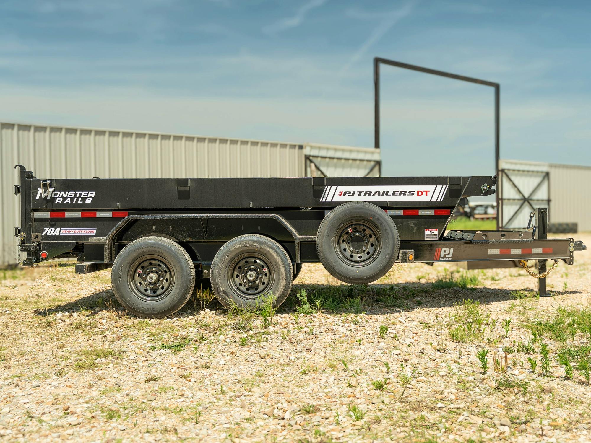 PJ Trailers 14'x83" Telescopic Dump Trailer w/ 2' Sides (DT) - Stock #88128 - Image 7 of 14