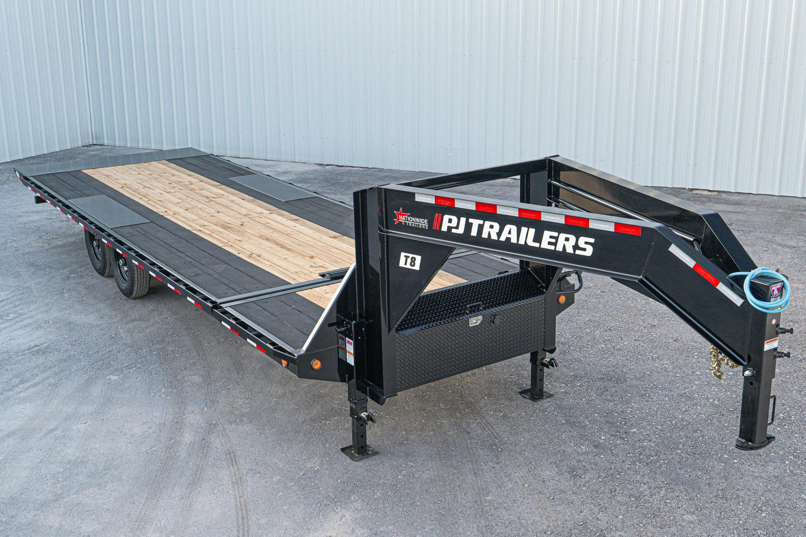PJ Trailers 26'x102" Gooseneck Deckover Power Tilt Trailer (T8) - Stock #88135 - Image 7 of 23