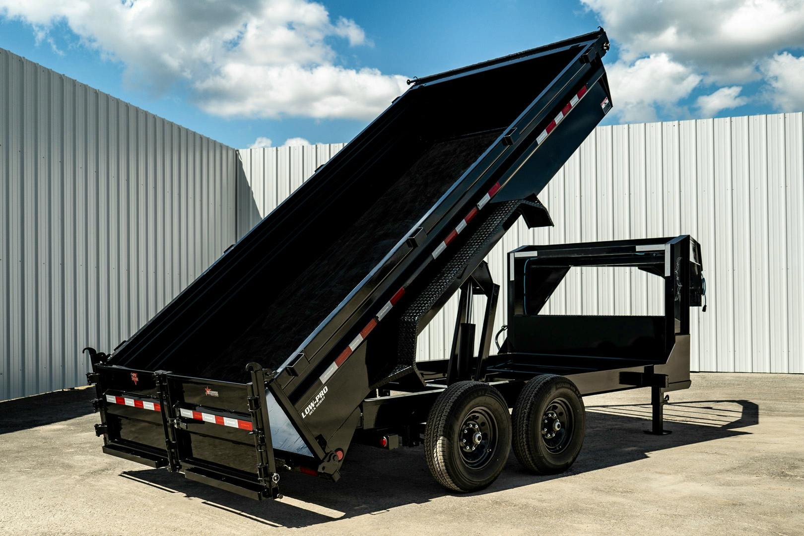 PJ Trailers 14'x83" GN Low Pro Dump Trailer w/ 2' Sides (DL) - Stock #88146 - Image 25 of 32