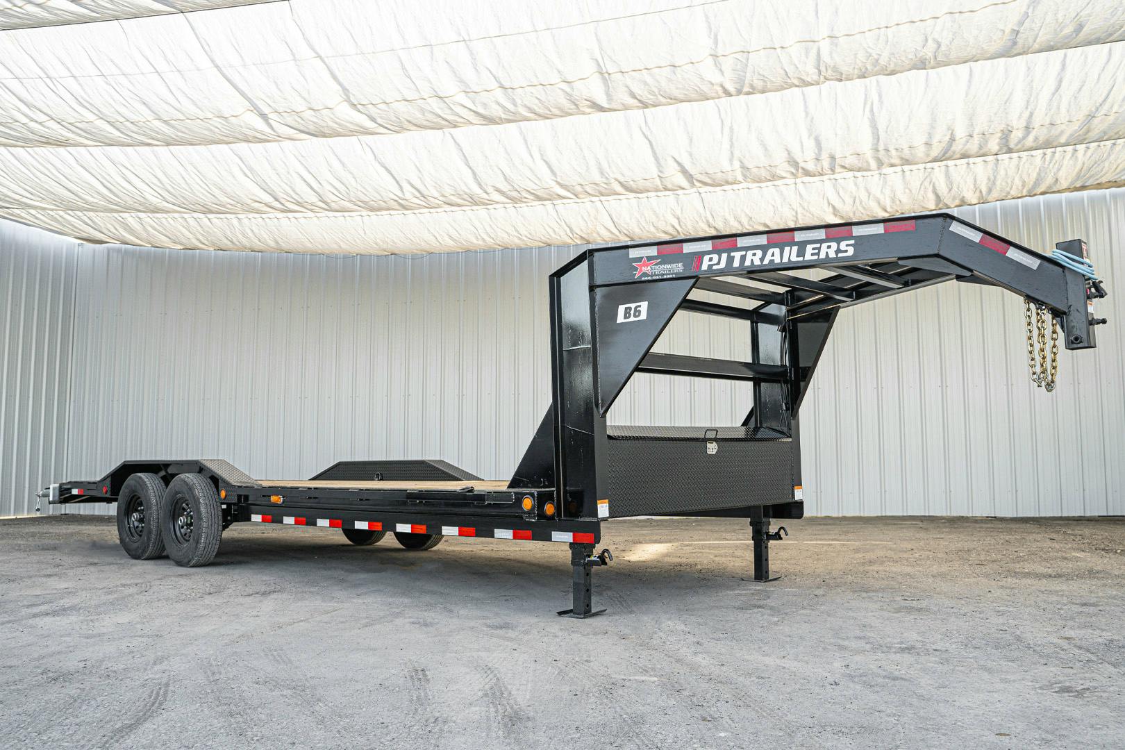 PJ Trailers 24'x102" GN 6" Channel Super-Wide Equipment Trailer (B6) - Stock #88156 - Image 3 of 17