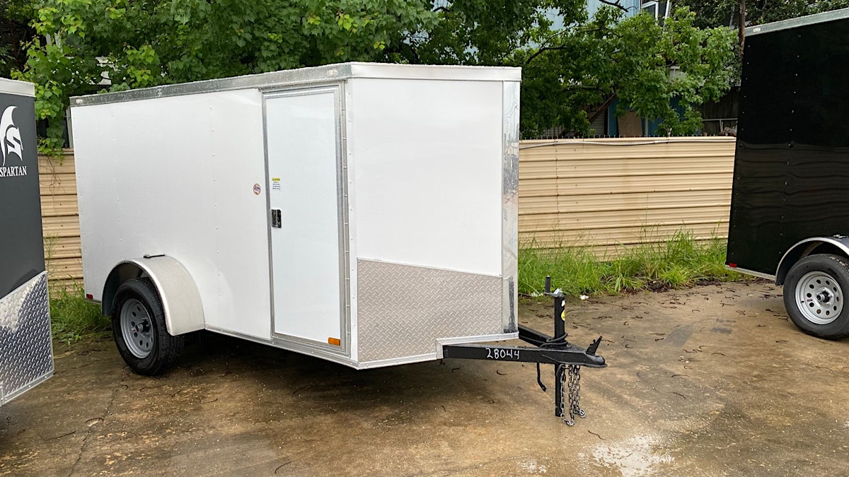 Spartan 5'x10' Enclosed Cargo Trailer w/ Rear Ramp Door (C1) - Stock #88176 - Image 2 of 3 Spartan 5'x10' Enclosed Cargo Trailer w/ Rear Ramp Door (C1) - Stock #88176 - Image 2 of 3