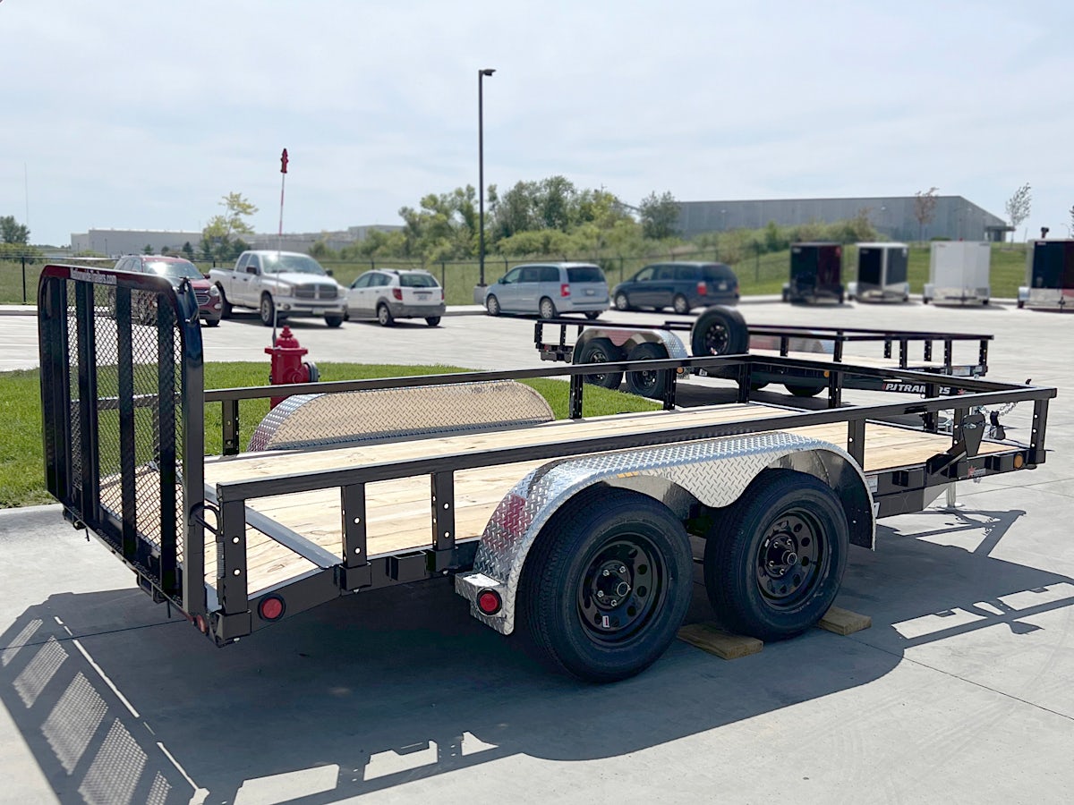 PJ Trailers 14'x77" Tandem Axle 4" Channel Utility Trailer (UK) - Stock #88242 - Image 3 of 8 PJ Trailers 14'x77" Tandem Axle 4" Channel Utility Trailer (UK) - Stock #88242 - Image 3 of 8