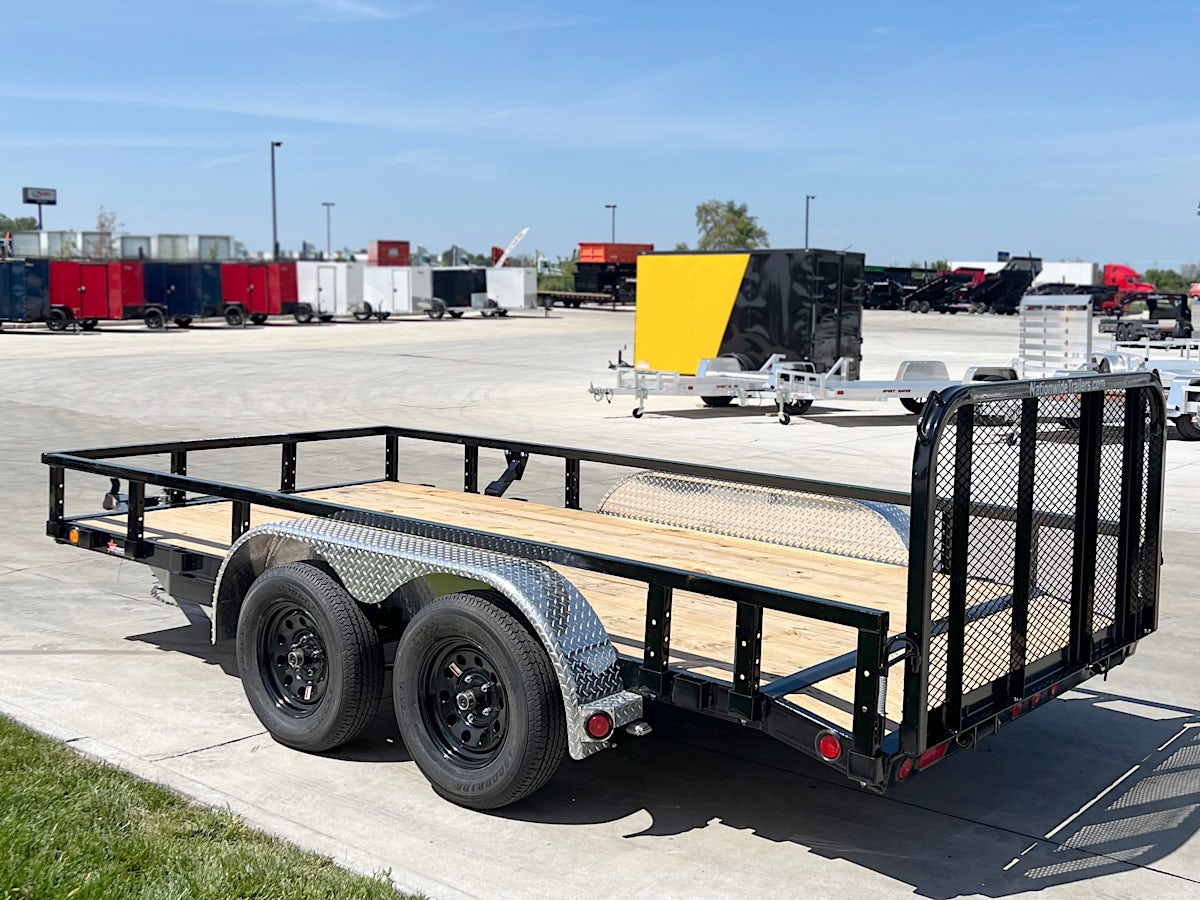 PJ Trailers 14'x77" Tandem Axle 4" Channel Utility Trailer (UK) - Stock #88242 - Image 4 of 8 PJ Trailers 14'x77" Tandem Axle 4" Channel Utility Trailer (UK) - Stock #88242 - Image 4 of 8