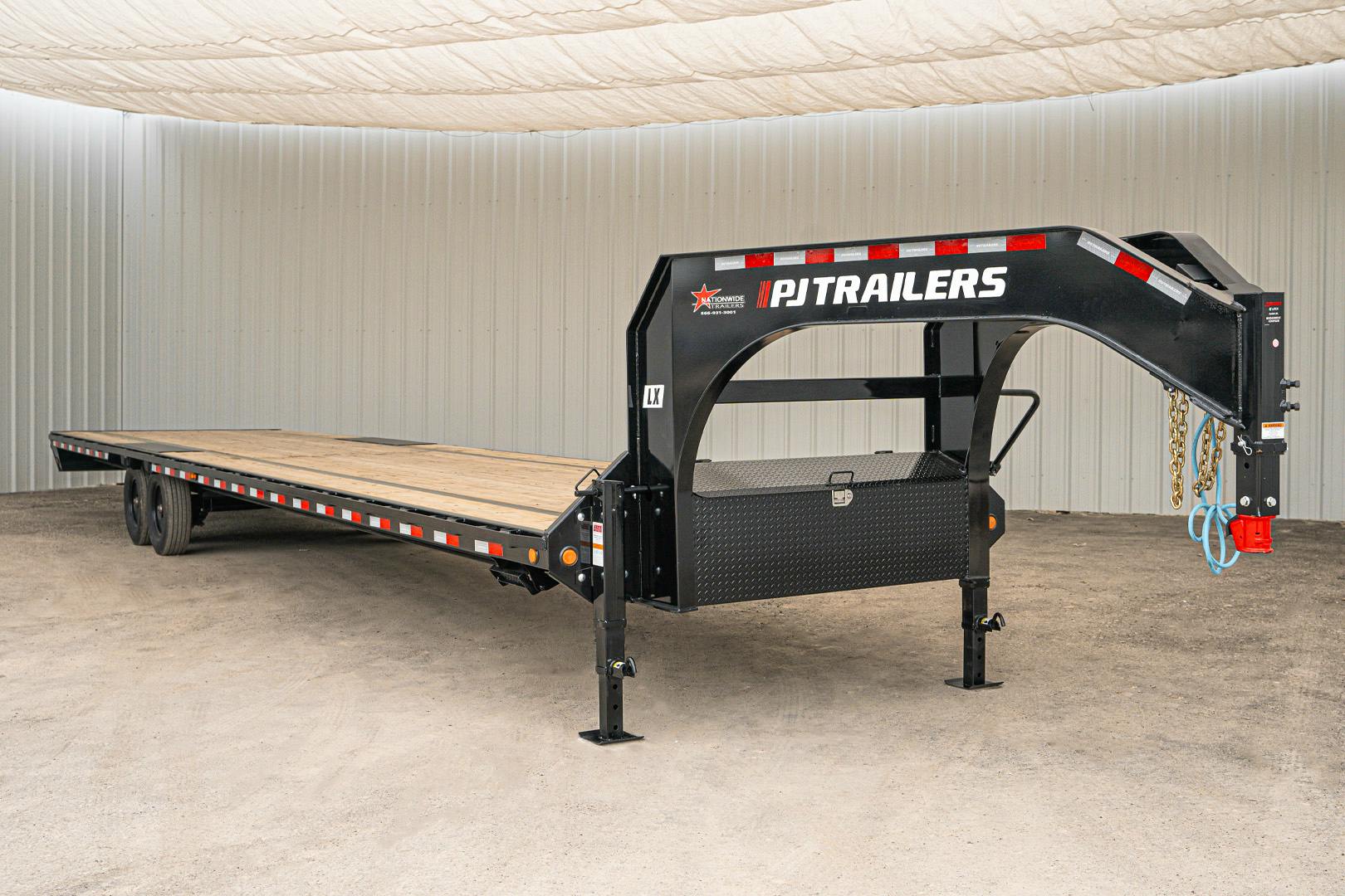 PJ Trailers 40'x102" 18k Gooseneck Flatbed Trailer w/ Singles (LX) - Stock #88247 - Image 2 of 17