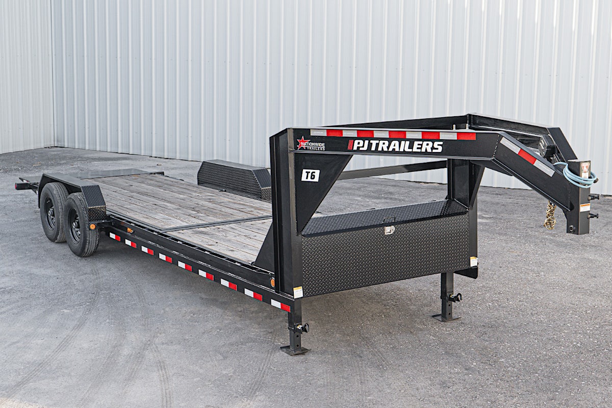 PJ Trailers 24'x82" Gooseneck 6" Channel Equipment Gravity Tilt Trailer (T6) - Stock #88286 - Image 2 of 21 PJ Trailers 24'x82" Gooseneck 6" Channel Equipment Gravity Tilt Trailer (T6) - Stock #88286 - Image 2 of 21