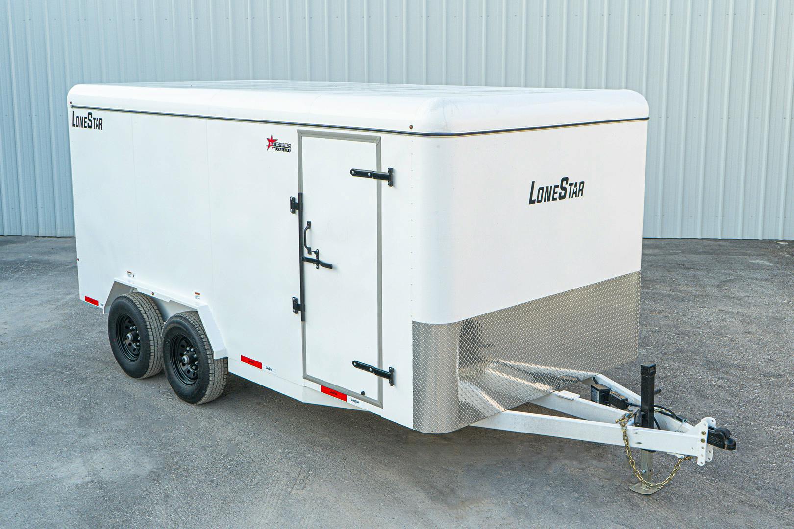 LoneStar 7.10'x16' 14k Steel Enclosed Cargo Trailer w/ Rear Ramp Door (C2) - Stock #88300 - Image 2 of 16