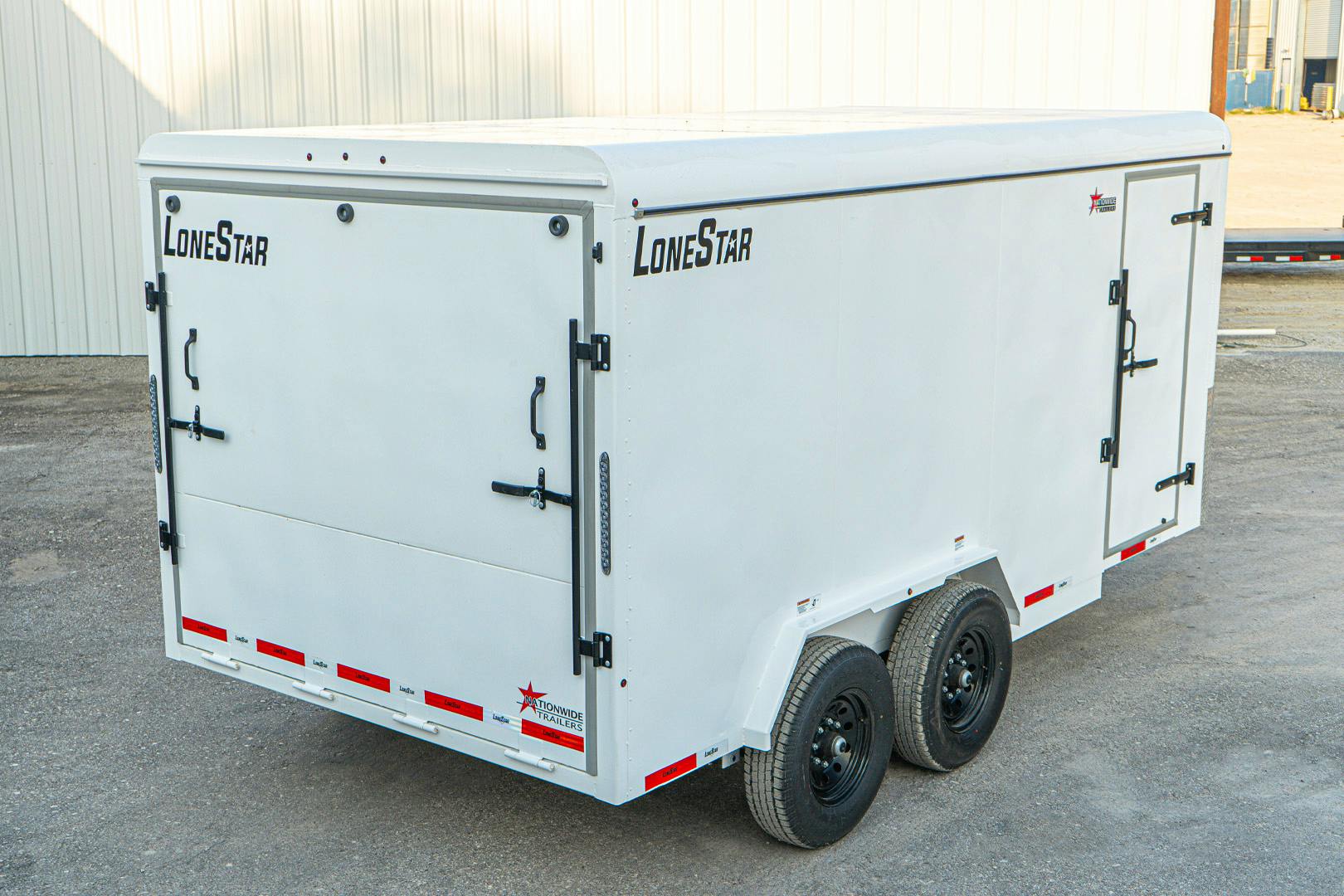 LoneStar 7.10'x16' 14k Steel Enclosed Cargo Trailer w/ Rear Ramp Door (C2) - Stock #88300 - Image 10 of 16