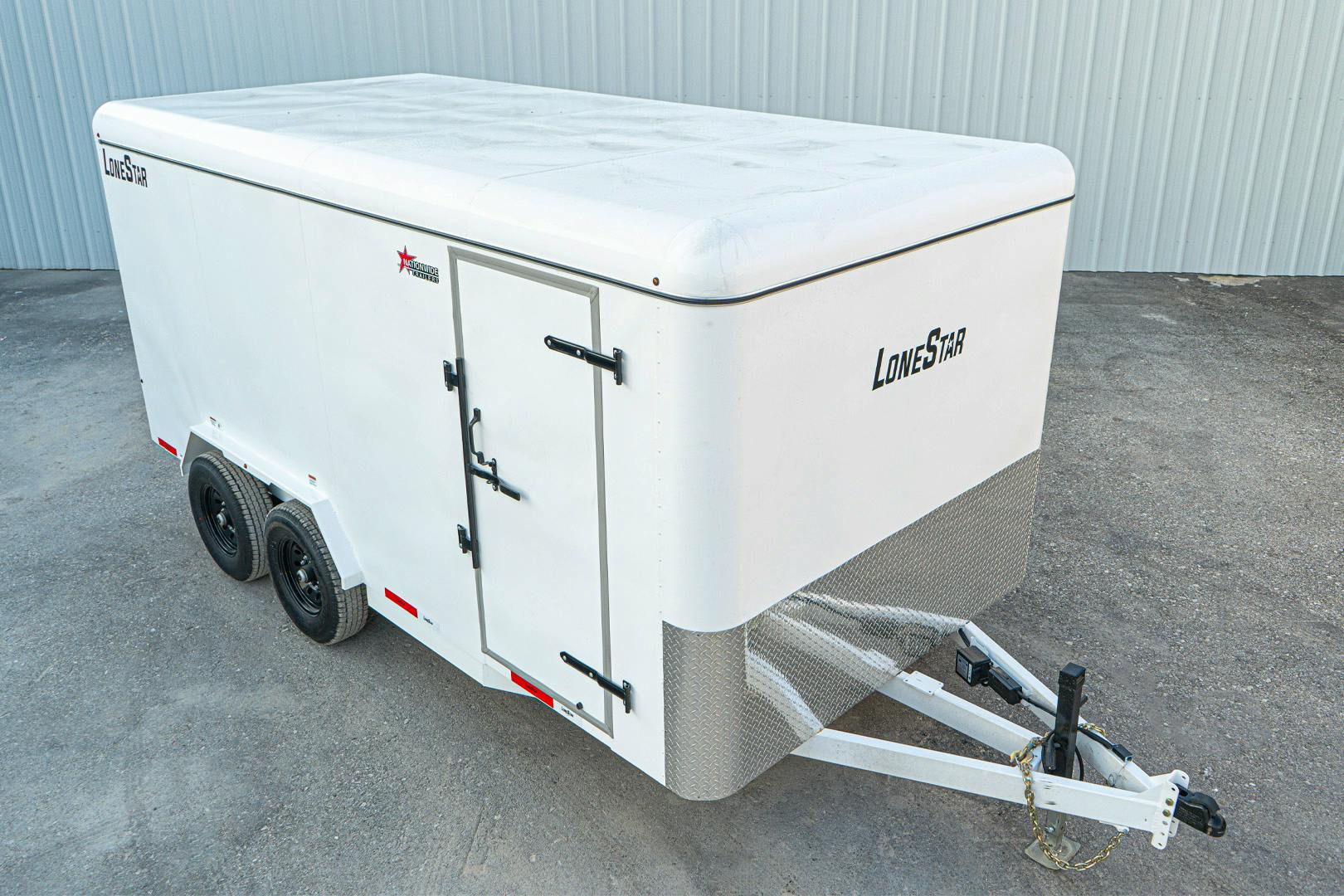 LoneStar 7.10'x16' 14k Steel Enclosed Cargo Trailer w/ Rear Ramp Door (C2) - Stock #88301 - Image 4 of 16