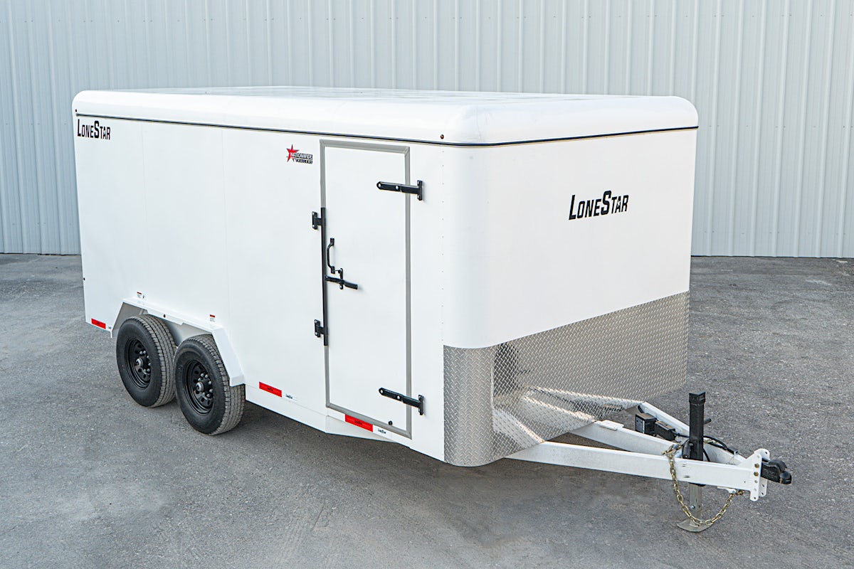LoneStar 7.10'x16' 14k Steel Enclosed Cargo Trailer w/ Rear Ramp Door (C2) - Stock #88324 - Image 2 of 16 LoneStar 7.10'x16' 14k Steel Enclosed Cargo Trailer w/ Rear Ramp Door (C2) - Stock #88324 - Image 2 of 16
