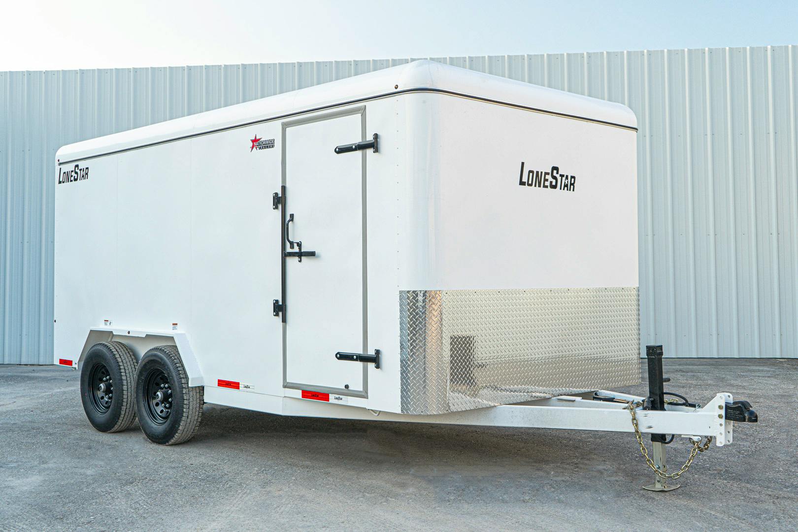 LoneStar 7.10'x16' 14k Steel Enclosed Cargo Trailer w/ Rear Ramp Door (C2) - Stock #88324 - Image 3 of 16