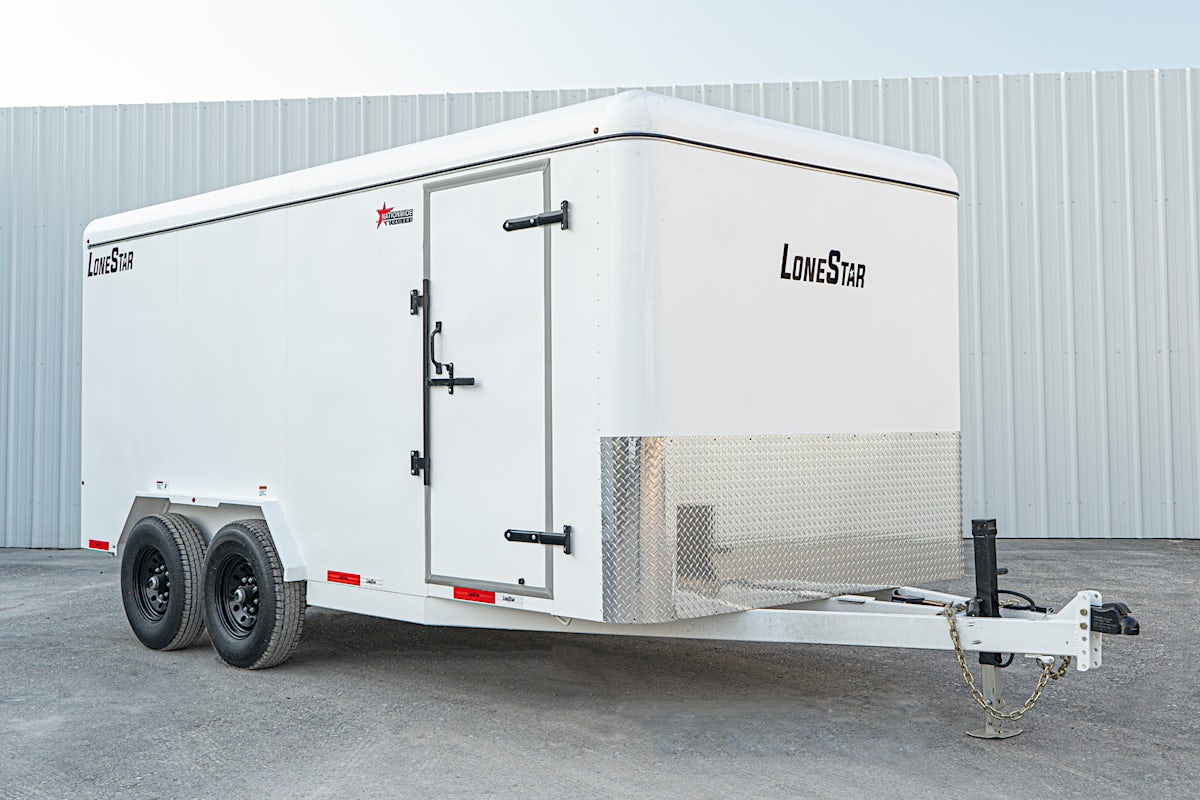LoneStar 7.10'x16' 14k Steel Enclosed Cargo Trailer w/ Rear Ramp Door (C2) - Stock #88324 - Image 3 of 16 LoneStar 7.10'x16' 14k Steel Enclosed Cargo Trailer w/ Rear Ramp Door (C2) - Stock #88324 - Image 3 of 16