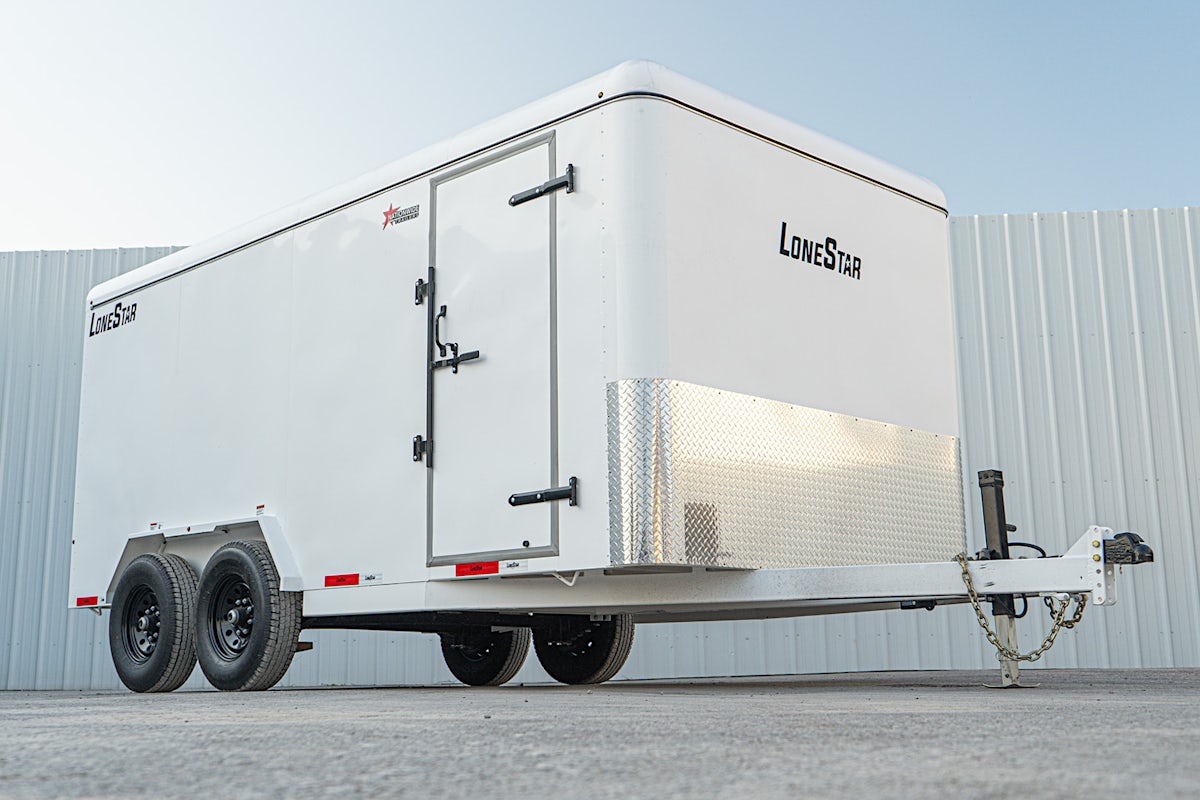 LoneStar 7.10'x16' 14k Steel Enclosed Cargo Trailer w/ Rear Ramp Door (C2) - Stock #88324 - Image 1 of 16 LoneStar 7.10'x16' 14k Steel Enclosed Cargo Trailer w/ Rear Ramp Door (C2) - Stock #88324 - Image 1 of 16