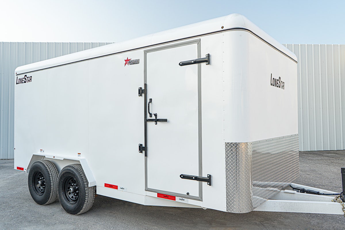 LoneStar 7.10'x16' 14k Steel Enclosed Cargo Trailer w/ Rear Ramp Door (C2) - Stock #88324 - Image 7 of 16 LoneStar 7.10'x16' 14k Steel Enclosed Cargo Trailer w/ Rear Ramp Door (C2) - Stock #88324 - Image 7 of 16