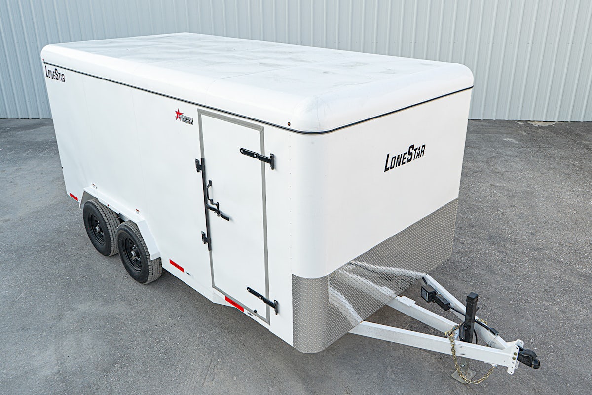 LoneStar 7.10'x16' 14k Steel Enclosed Cargo Trailer w/ Rear Ramp Door (C2) - Stock #88331 - Image 4 of 16 LoneStar 7.10'x16' 14k Steel Enclosed Cargo Trailer w/ Rear Ramp Door (C2) - Stock #88331 - Image 4 of 16