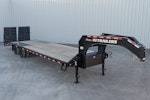 PJ Trailers 32'x102" Gooseneck Low Pro Flatbed Trailer w/ Duals (LD) Stock #88368 - Thumbnail 1