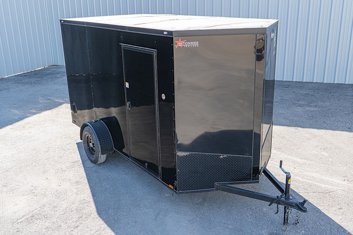 Spartan 6'x12' Enclosed Cargo Trailer w/ Rear Ramp Door (C1) - Stock #88380 - Image 1 of 18 Spartan 6'x12' Enclosed Cargo Trailer w/ Rear Ramp Door (C1) - Stock #88380 - Image 1 of 18