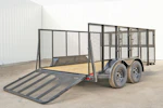 X-ON 12'x83" Landscape Trailer w/ 4' Sides & 4' Gate (L2) Stock #88407 - 9 more images