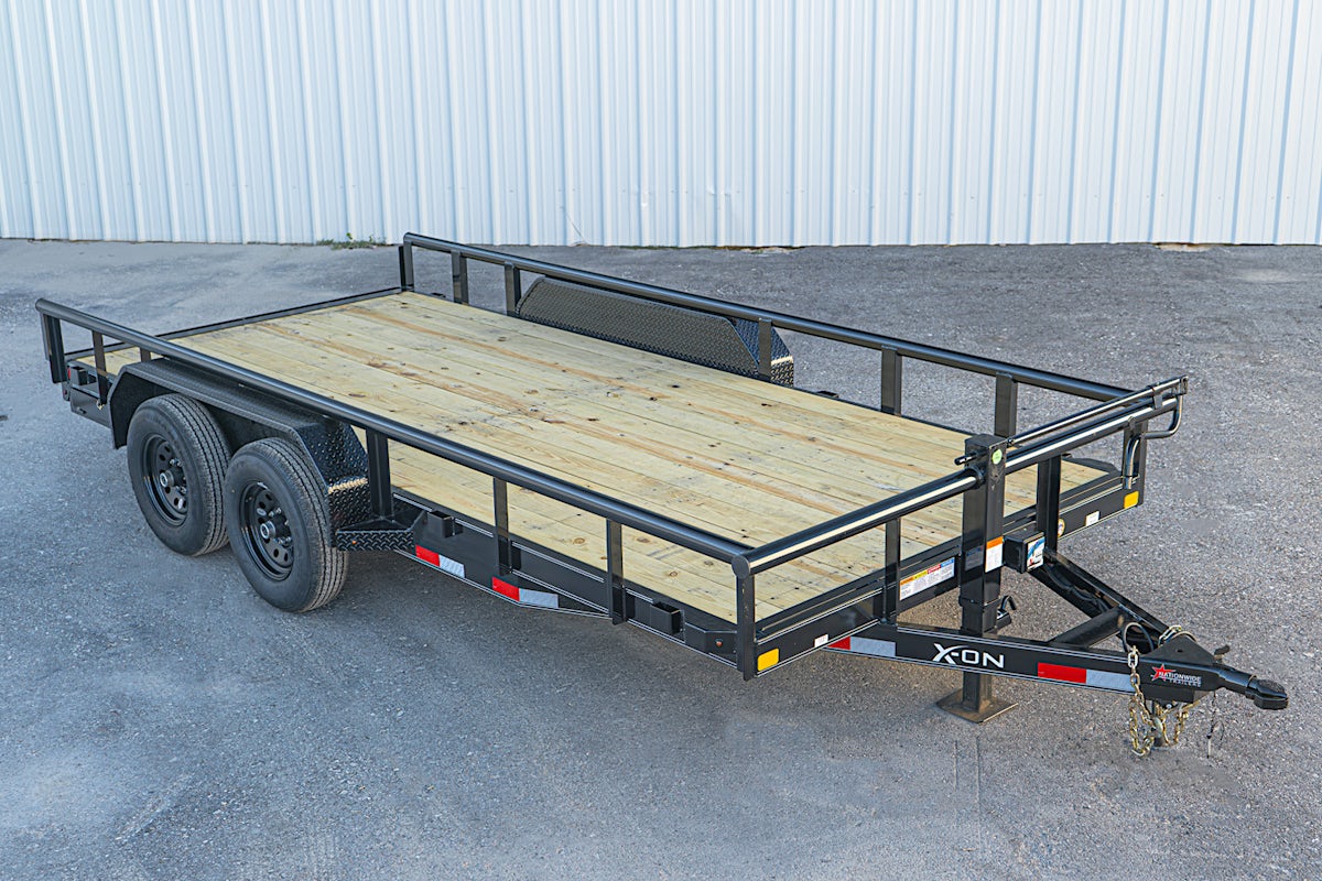 X-ON 16'x83" Equipment Trailer w/ Slide-In Ramps (E2) - Stock #88428 - Image 1 of 14 X-ON 16'x83" Equipment Trailer w/ Slide-In Ramps (E2) - Stock #88428 - Image 1 of 14