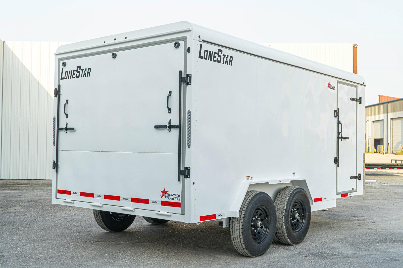 LoneStar 7.10'x16' 14k Steel Enclosed Cargo Trailer w/ Rear Ramp Door (C2) - Stock #88439 - Image 13 of 18