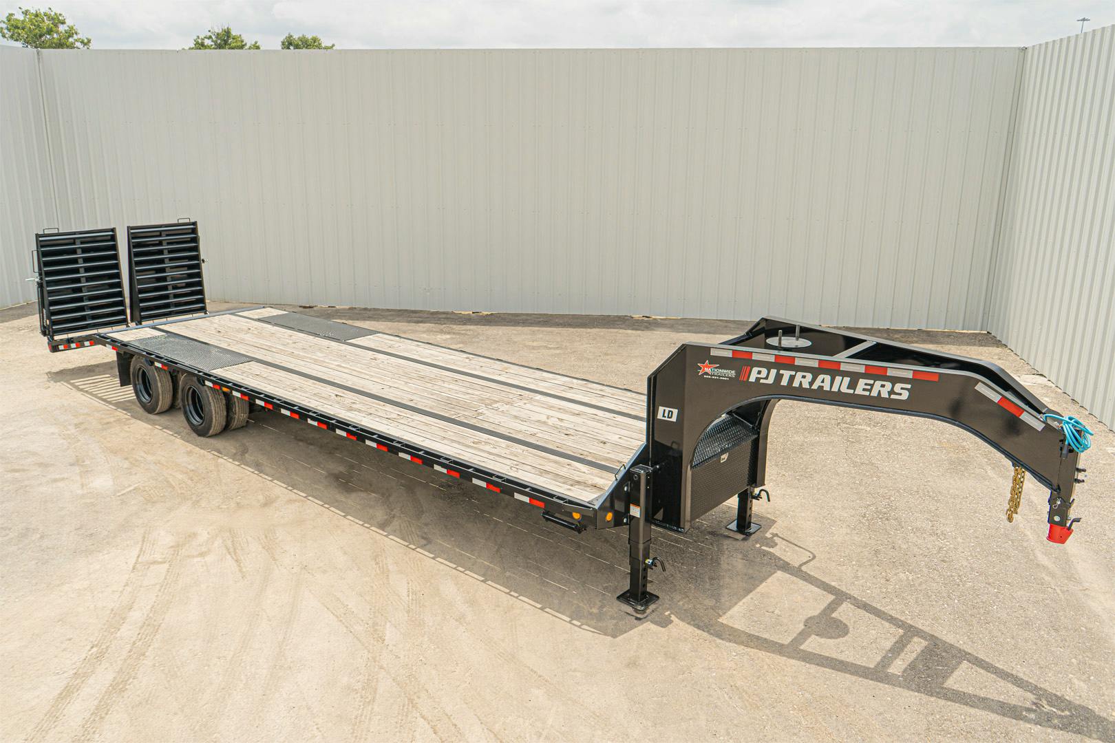 PJ Trailers 32'x102" 30k Gooseneck Low Pro Flatbed Trailer w/ Duals (LD) - Stock #88451 - Image 1 of 22