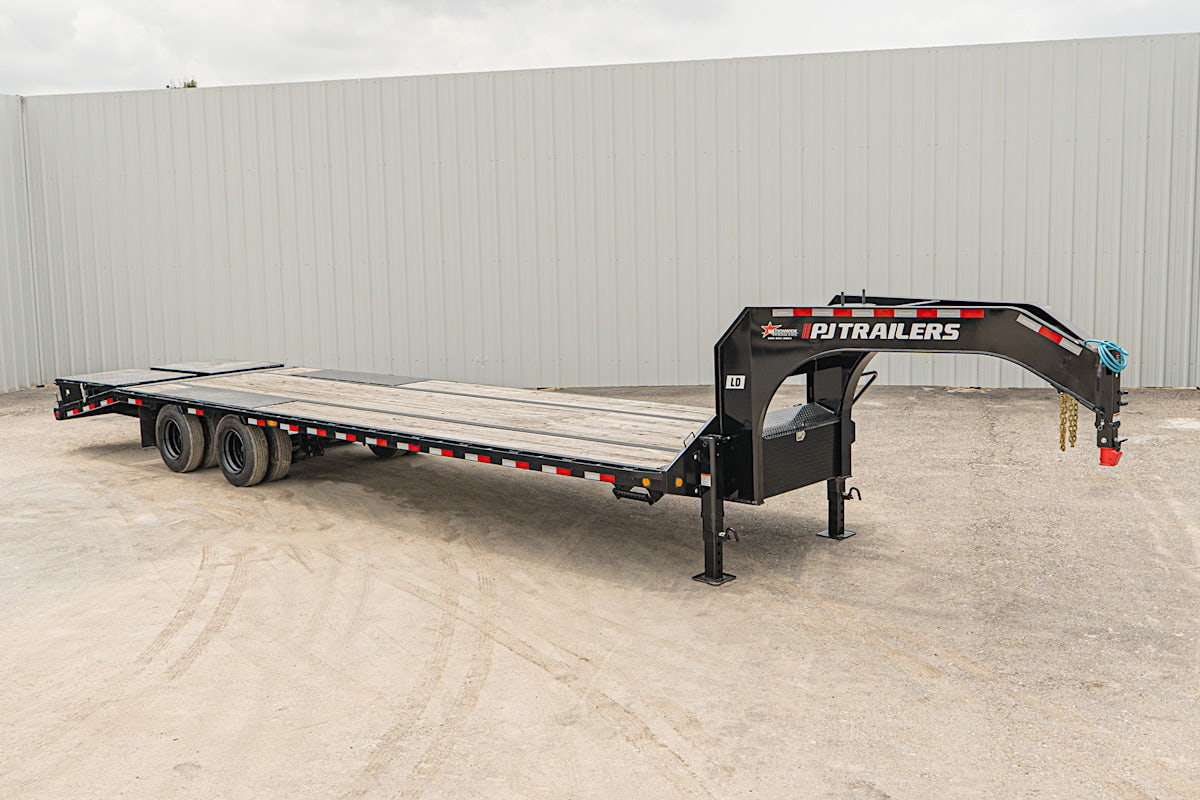 PJ Trailers 32'x102" 30k Gooseneck Low Pro Flatbed Trailer w/ Duals (LD) - Stock #88451 - Image 3 of 22 PJ Trailers 32'x102" 30k Gooseneck Low Pro Flatbed Trailer w/ Duals (LD) - Stock #88451 - Image 3 of 22