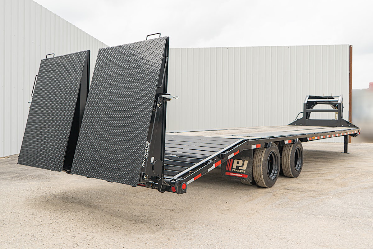 PJ Trailers 32'x102" 30k Gooseneck Low Pro Flatbed Trailer w/ Duals (LD) - Stock #88453 - Image 21 of 22 PJ Trailers 32'x102" 30k Gooseneck Low Pro Flatbed Trailer w/ Duals (LD) - Stock #88453 - Image 21 of 22