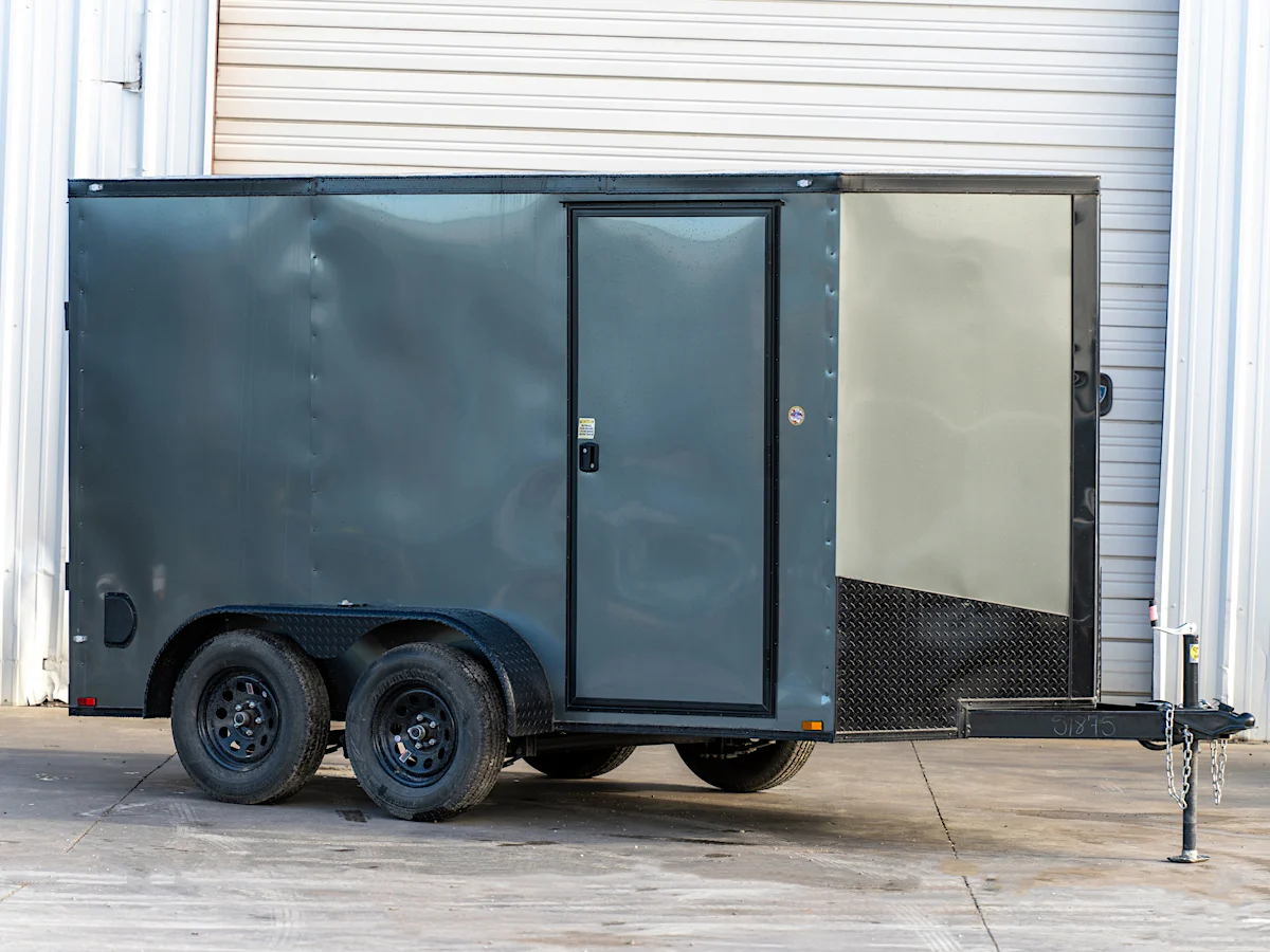 Spartan 6'x12' Enclosed Cargo Trailer w/ Rear Ramp Door (C2) - Stock #88510 - Image 1 of 3 Spartan 6'x12' Enclosed Cargo Trailer w/ Rear Ramp Door (C2) - Stock #88510 - Image 1 of 3