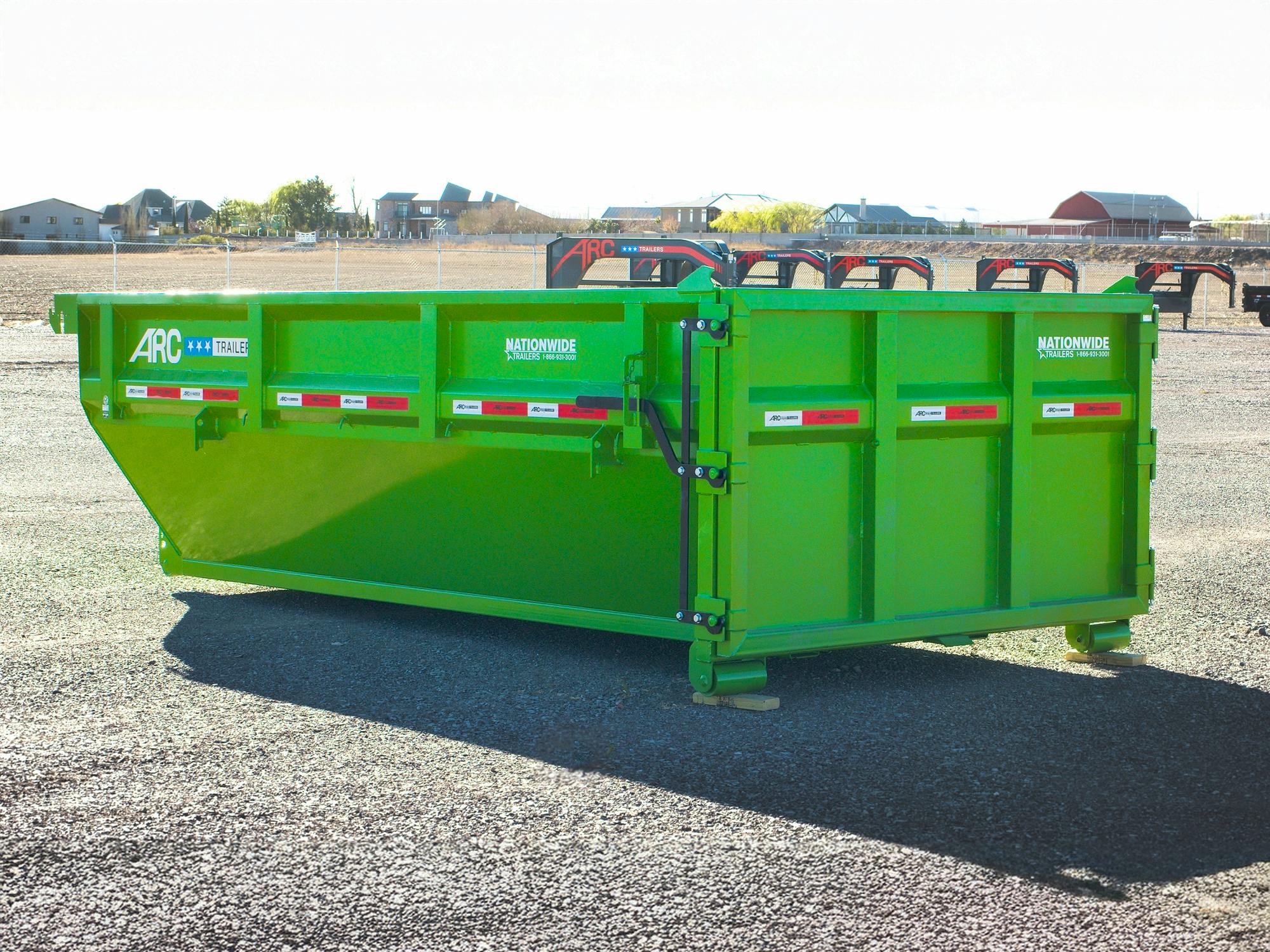 ARC Trailers 14' 14YD Steel Dumpster Bin w/ 4' Sides