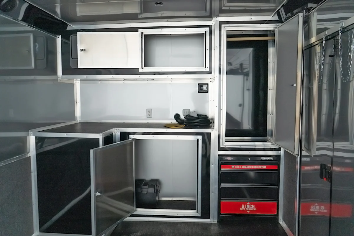 Spartan 8.5'x28' Enclosed Race Trailer w/ Rear Ramp Door (CR) - Stock #88528 - Image 28 of 36 Spartan 8.5'x28' Enclosed Race Trailer w/ Rear Ramp Door (CR) - Stock #88528 - Image 28 of 36