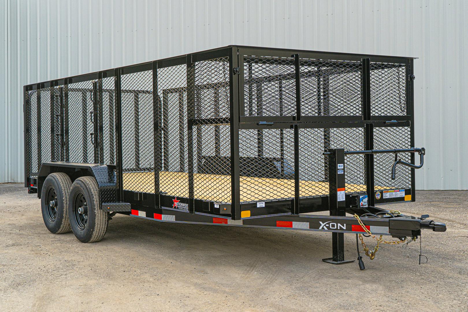 X-ON 16'x83" Landscape Trailer w/ 4' Sides & 4' Gate (L2)