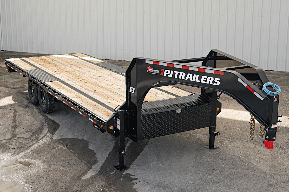 PJ Trailers 24'x102" Gooseneck Low Pro Flatbed Trailer w/ Singles (LS) - Stock #88575 - Image 2 of 17 PJ Trailers 24'x102" Gooseneck Low Pro Flatbed Trailer w/ Singles (LS) - Stock #88575 - Image 2 of 17