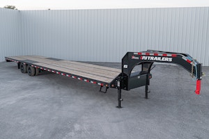 PJ Trailers 40'x102" Gooseneck Low Pro Flatbed Trailer w/ Duals (LD)