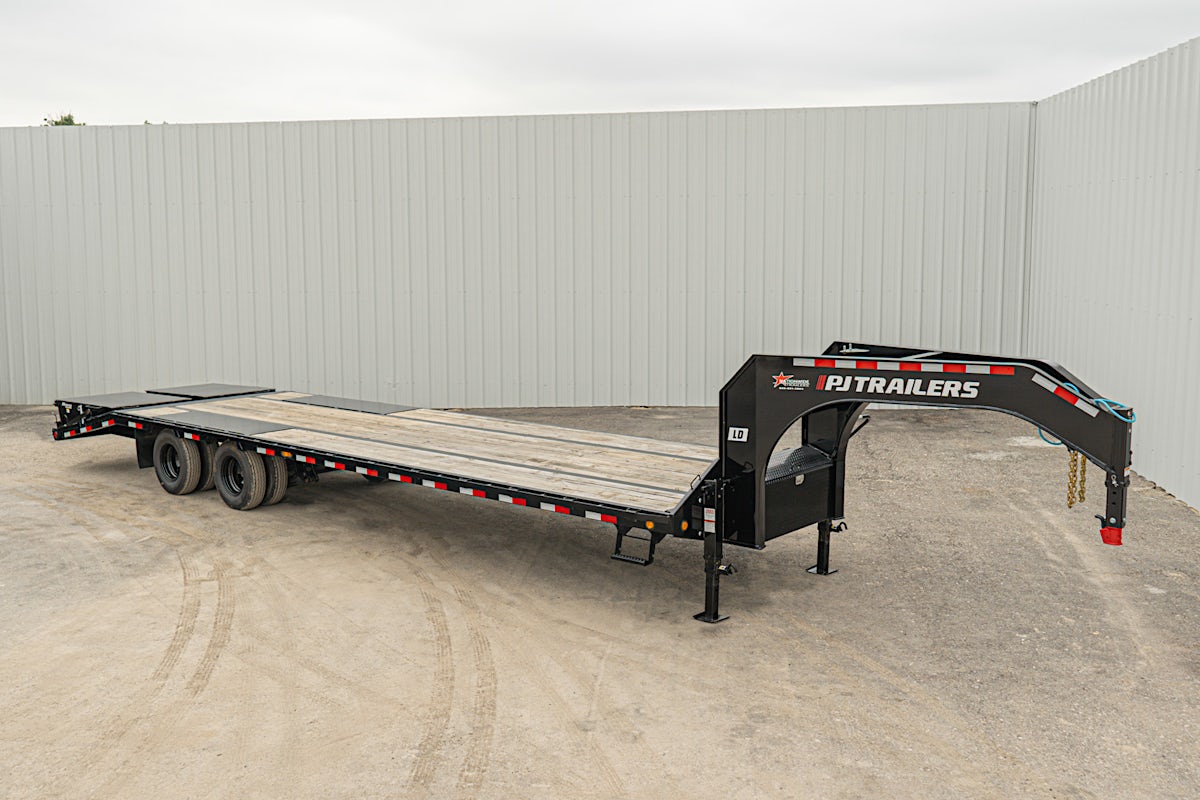 PJ Trailers 32'x102" Gooseneck Low Pro Flatbed Trailer w/ Duals (LD) - Stock #88601 - Image 2 of 28 PJ Trailers 32'x102" Gooseneck Low Pro Flatbed Trailer w/ Duals (LD) - Stock #88601 - Image 2 of 28