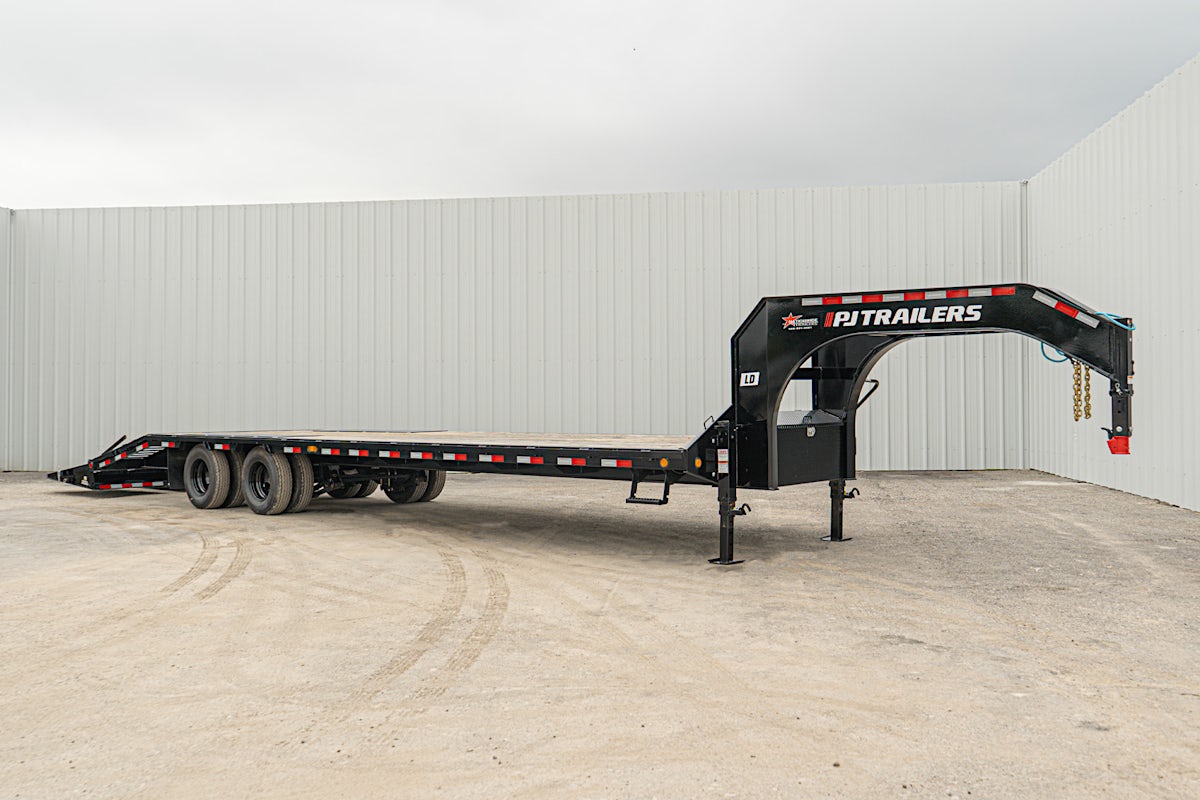 PJ Trailers 32'x102" Gooseneck Low Pro Flatbed Trailer w/ Duals (LD) - Stock #88601 - Image 6 of 28 PJ Trailers 32'x102" Gooseneck Low Pro Flatbed Trailer w/ Duals (LD) - Stock #88601 - Image 6 of 28