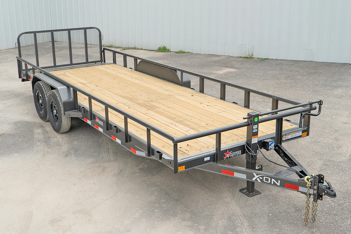 X-ON 22'x83" Utility Trailer w/ 2' Dovetail & 3' Gate (U2) - Stock #88618 - Image 1 of 13 X-ON 22'x83" Utility Trailer w/ 2' Dovetail & 3' Gate (U2) - Stock #88618 - Image 1 of 13