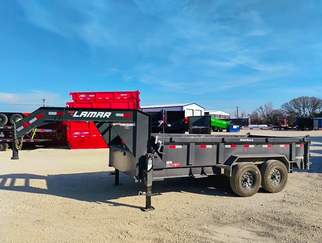 Lamar USED 14'x83" Gooseneck Dump Trailer - Stock #88649 - Image 3 of 5