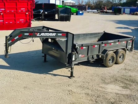 Lamar USED 14'x83" Gooseneck Dump Trailer - Stock #88649 - Image 1 of 1