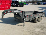 Lamar USED 14'x83" Gooseneck Dump Trailer Stock #88649 - Thumbnail 1