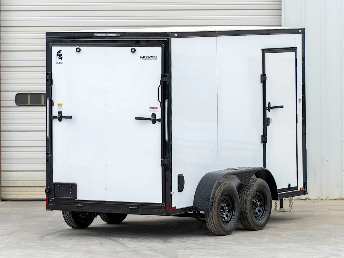 Spartan 6'x12' Enclosed Cargo Trailer w/ Rear Ramp Door (C2) - Stock #88660 - Image 4 of 4 Spartan 6'x12' Enclosed Cargo Trailer w/ Rear Ramp Door (C2) - Stock #88660 - Image 4 of 4