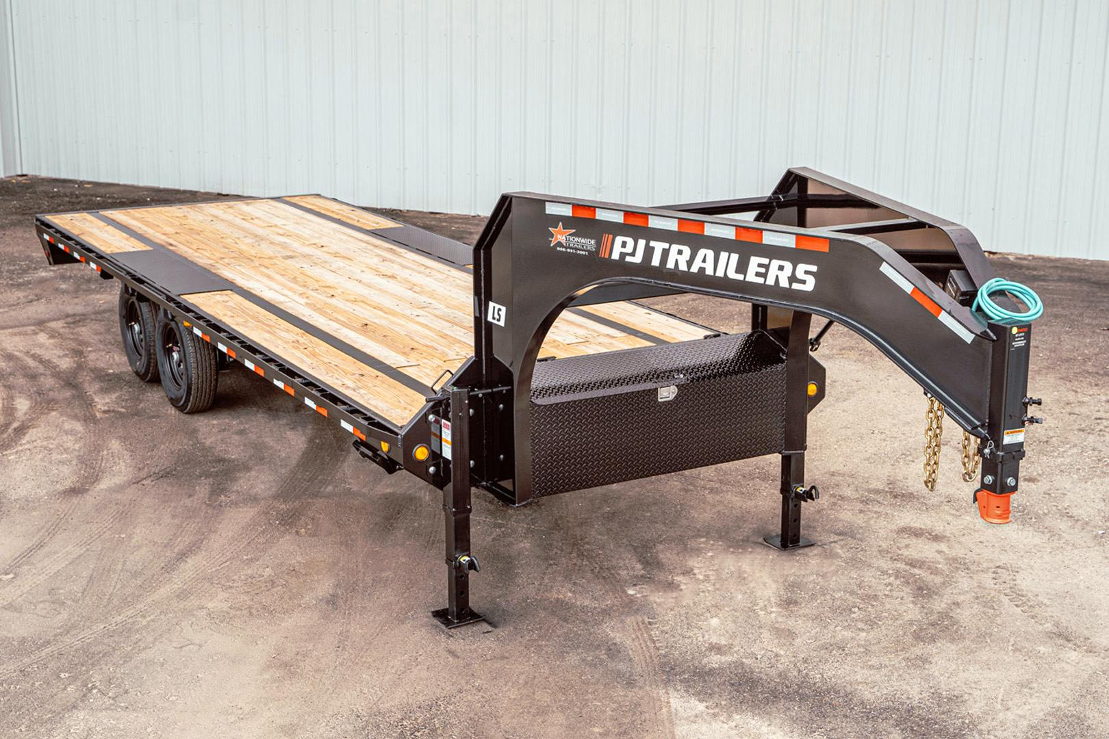 PJ Trailers 20'x102" Gooseneck Low Pro Flatbed Trailer w/ Singles (LS) - Stock #88662 - Image 1 of 19