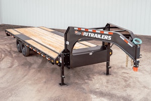 PJ Trailers 20'x102" Gooseneck Low Pro Flatbed Trailer w/ Singles (LS)