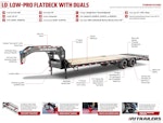 PJ Trailers 20'x102" Gooseneck Low Pro Flatbed Trailer w/ Singles (LS) Stock #88662 - Thumbnail 19