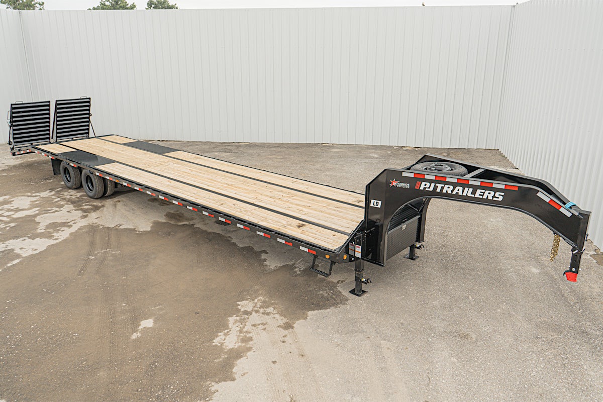 PJ Trailers 40'x102" Gooseneck Low Pro Flatbed Trailer w/ Duals (LD) - Stock #88669 - Image 10 of 28 PJ Trailers 40'x102" Gooseneck Low Pro Flatbed Trailer w/ Duals (LD) - Stock #88669 - Image 10 of 28