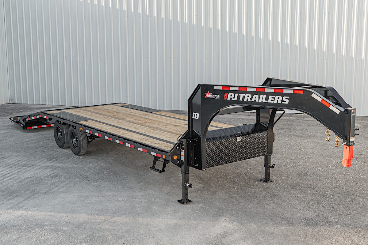 PJ Trailers 25'x102" Gooseneck Low Pro Flatbed Trailer w/ Singles (LS) - Stock #88670 - Image 3 of 27 PJ Trailers 25'x102" Gooseneck Low Pro Flatbed Trailer w/ Singles (LS) - Stock #88670 - Image 3 of 27