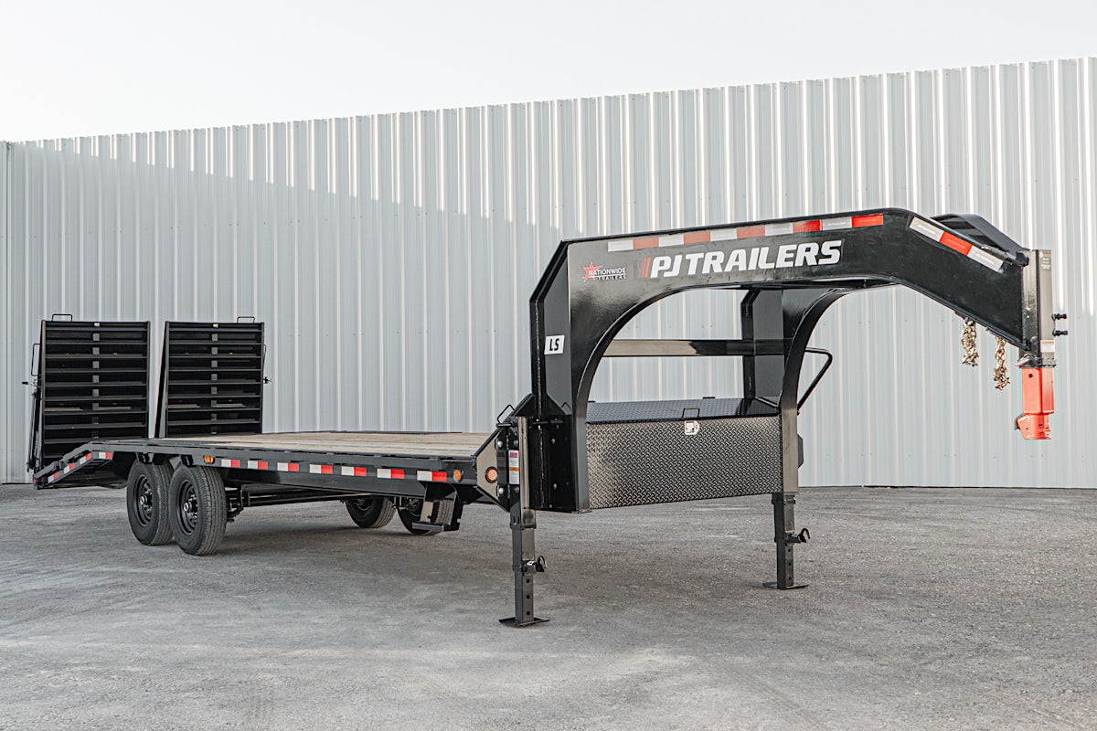 PJ Trailers 25'x102" Gooseneck Low Pro Flatbed Trailer w/ Singles (LS) - Stock #88670 - Image 5 of 27 PJ Trailers 25'x102" Gooseneck Low Pro Flatbed Trailer w/ Singles (LS) - Stock #88670 - Image 5 of 27