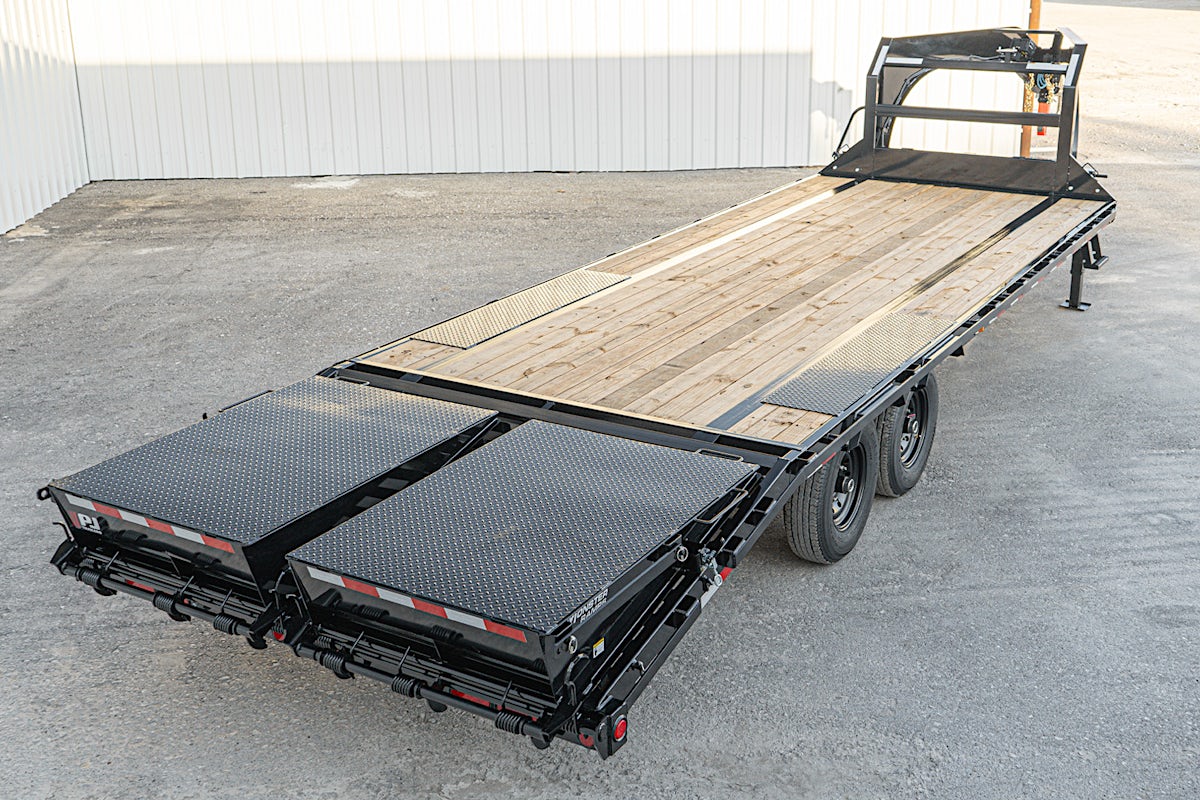 PJ Trailers 25'x102" Gooseneck Low Pro Flatbed Trailer w/ Singles (LS) - Stock #88670 - Image 22 of 27 PJ Trailers 25'x102" Gooseneck Low Pro Flatbed Trailer w/ Singles (LS) - Stock #88670 - Image 22 of 27