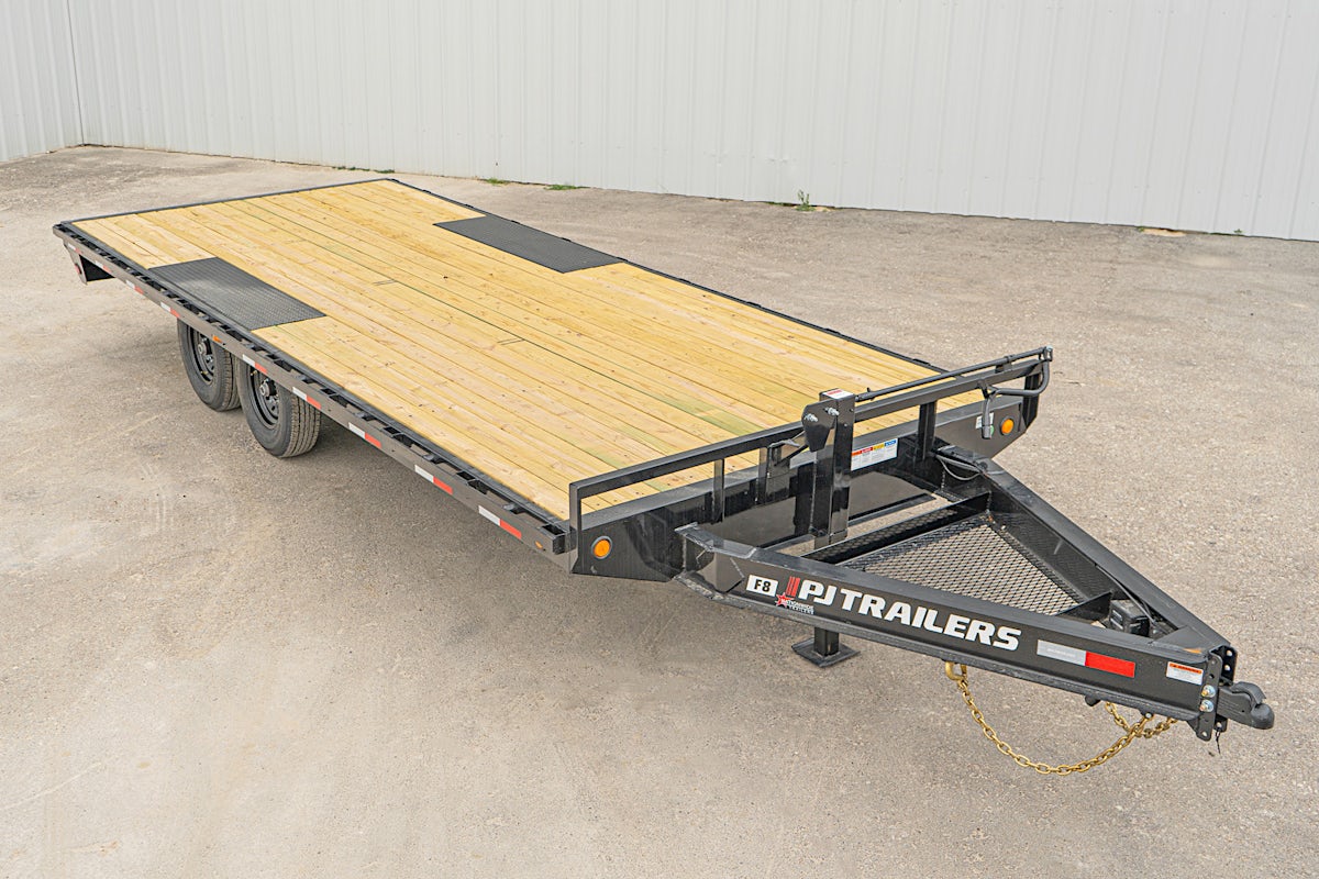 PJ Trailers 20'x102" 8" I-Beam Deckover Flatbed Trailer (F8) - Stock #88694 - Image 4 of 15 PJ Trailers 20'x102" 8" I-Beam Deckover Flatbed Trailer (F8) - Stock #88694 - Image 4 of 15